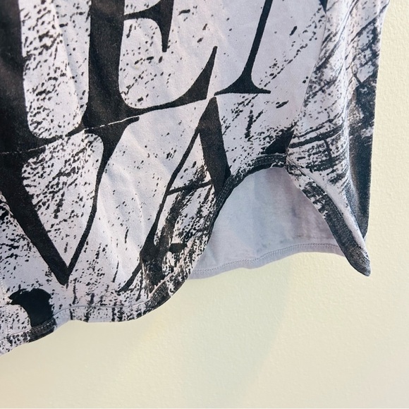 Zara Evening Collection Graphic T-Shirt Womens Size Small Grey Y2K Sequin Black - Picture 3 of 8